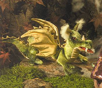 green dragon cuddly toy