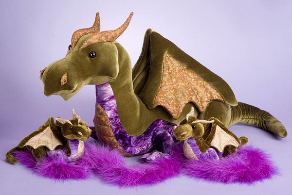 Douglas Olive Stuffed Plush Dragon