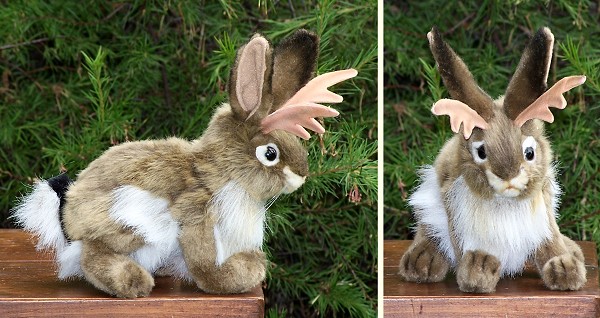 Hansa Stuffed Plush Jackalope