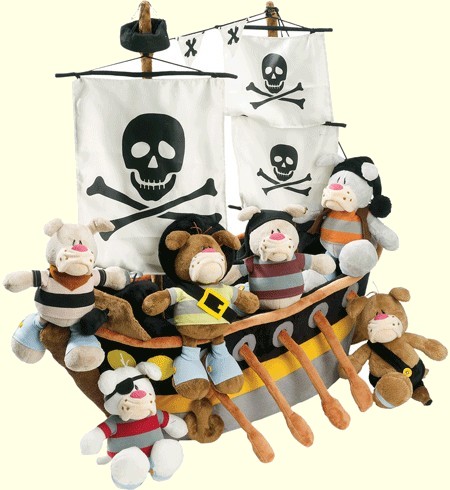 Plush Pirate Ship and Crew
