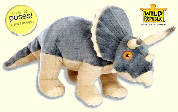 wild republic triceratops plush dinosaur stuffed animal
